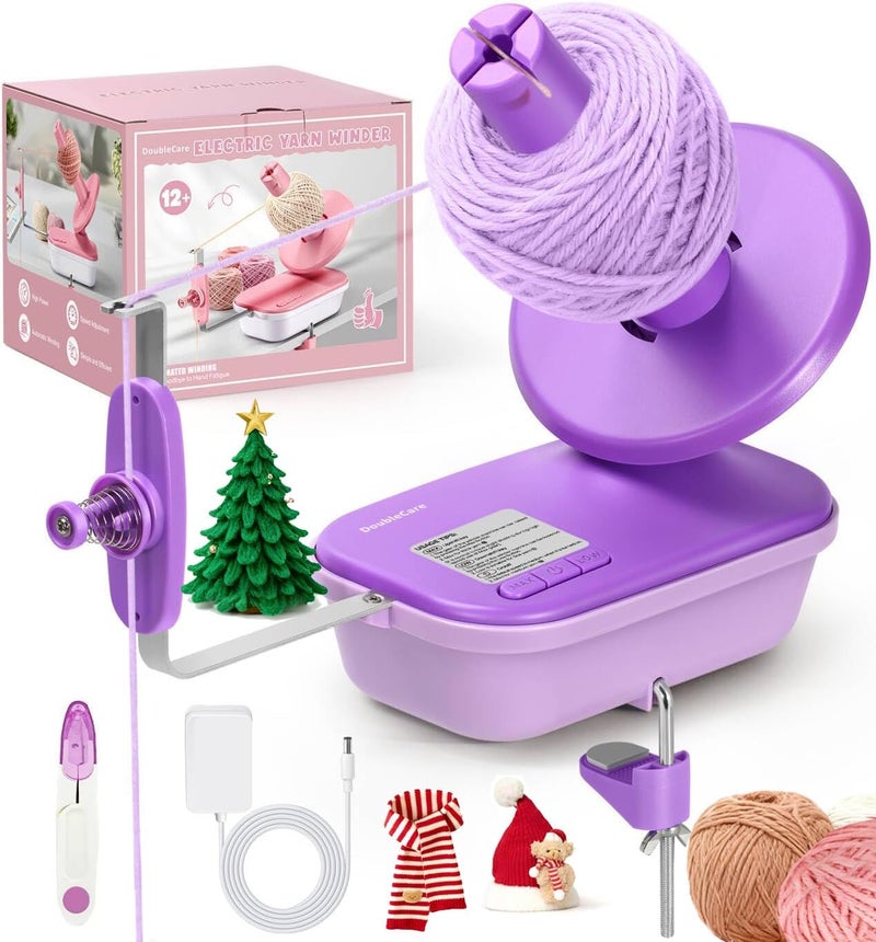 DoubleCare Electric Yarn Winder for Crocheting High Speed, Upgrade Three Gears Adjustable 4-10oz Large Capacity Automatic Yarn Ball Winder, Yarn Spinner - Image 1